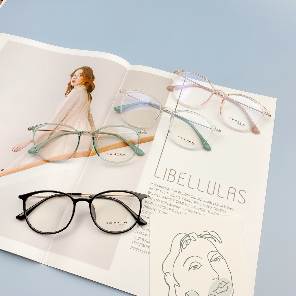 Gọng Kính Cận nữ nam dáng tròn đẹp gọng dẻo thanh mảnh siêu nhẹ nhiều màu sắc thời trang hàn quốc - Rexton101