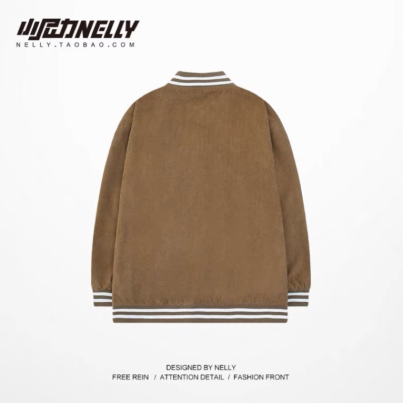 Áo khoác bomber  Nelly Heybig form rộng dành cho nam và nữ hey 59