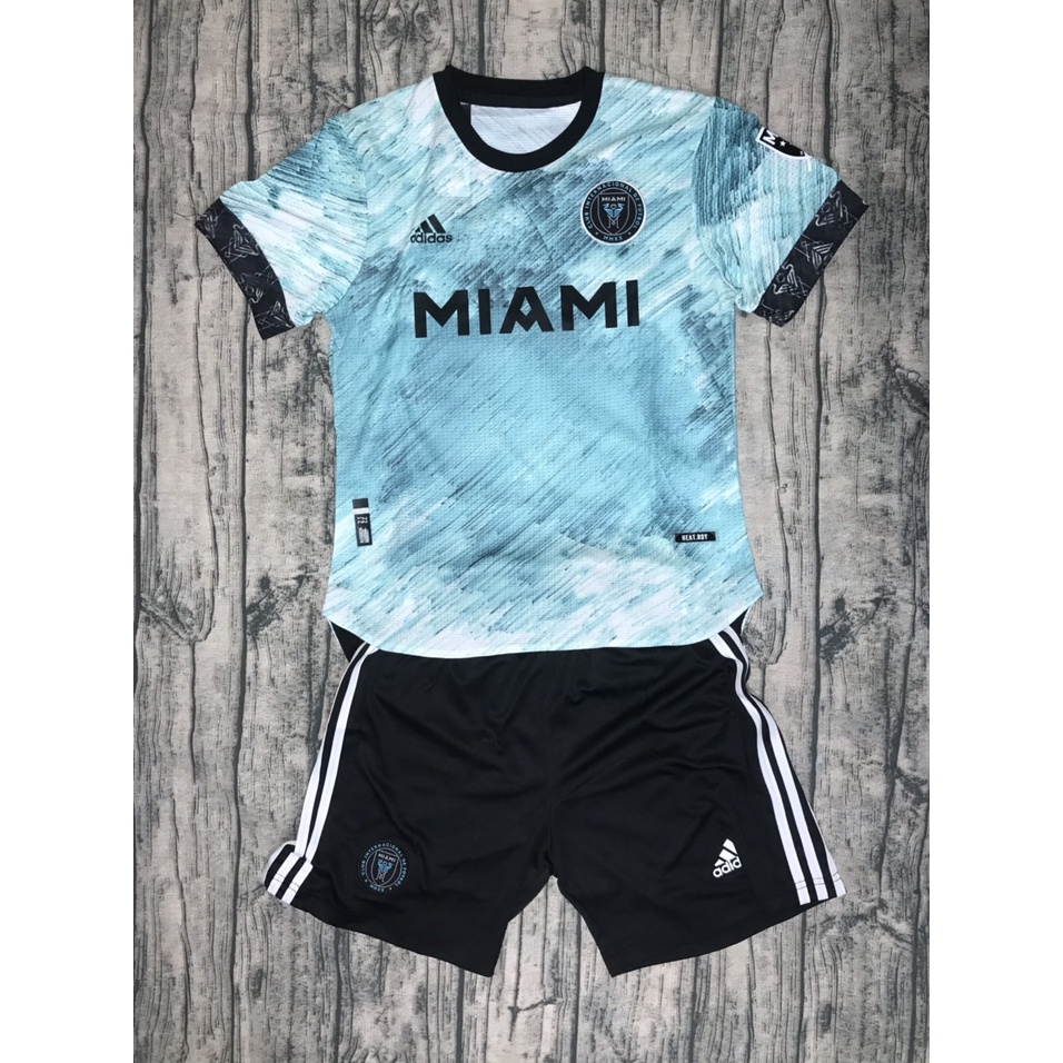 Áo Bóng Đá CLB INTER MIAMI - mẫu XANH Hồng - Chất Polyeste - Hàng Thái Lan-Chuẩn Thi Đấu Quốc Tế