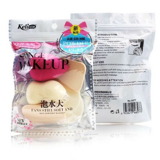 Bộ 6 Bông Mút Trang Điểm Keli Sponge Makeup