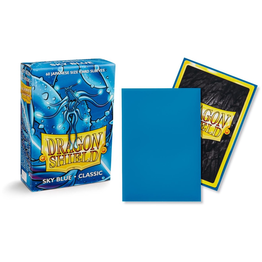 Bọc Bài Yugioh: Dragon Shield 60 - Deck Protector Sleeves - Japanese size Sky Blue - AT-10619