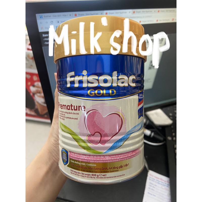 Sữa bột Friso Frisolac Premature 400g [Date 4/2023]