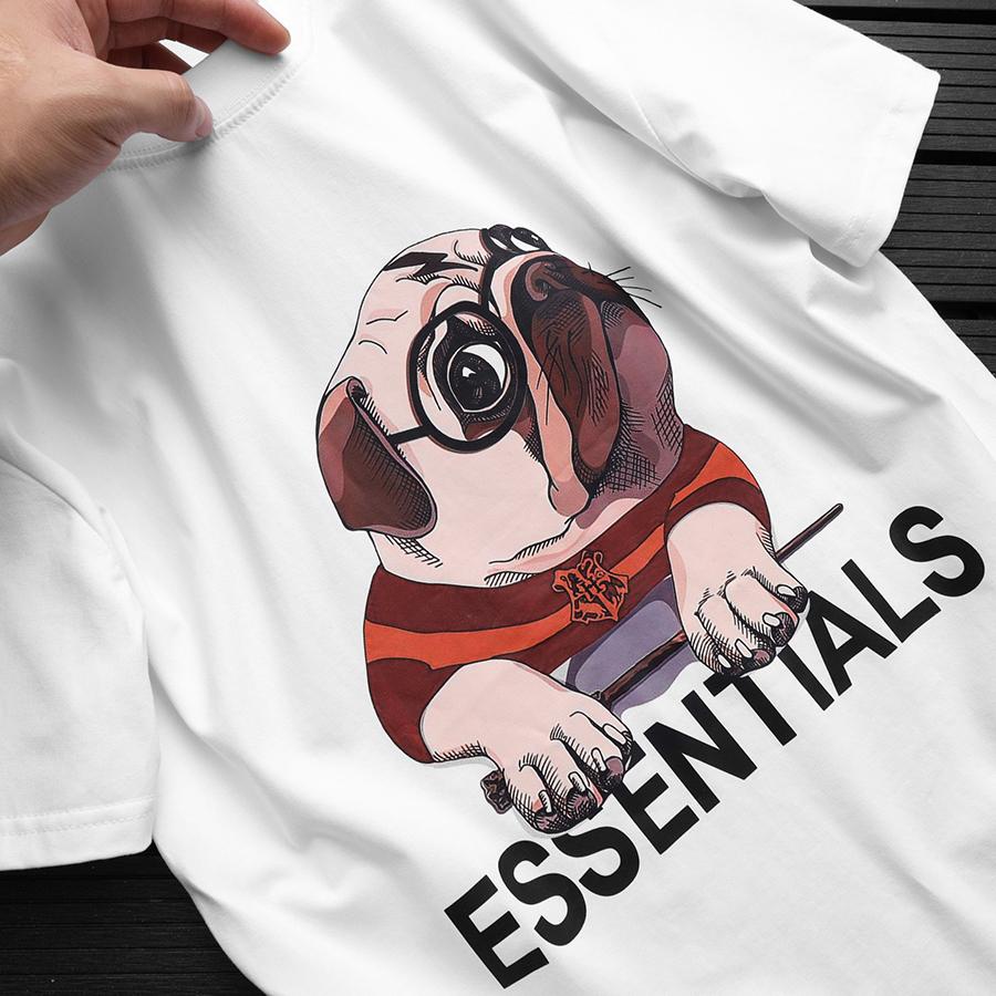 [Ảnh thật] [VNXK] Áo thun tay lỡ nam nữ Cotton oversize form rộng mẫu chó pug