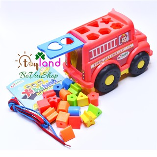 Đồ Chơi An Toàn Việt - Xe Thả Hình Sato Mẫu Xe Cứu Hỏa / Xe Bus