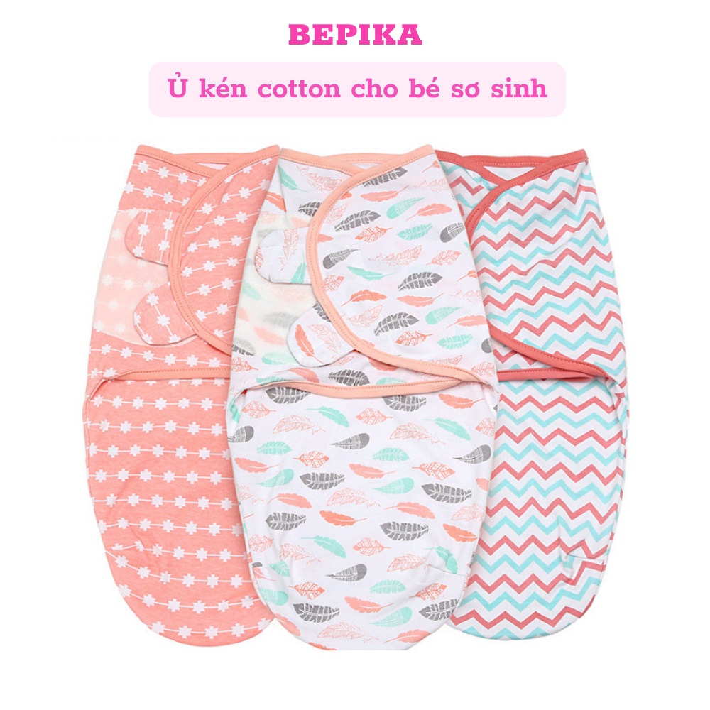 Ủ kén cotton BEPIKA in hình dễ thương cho bé trai bé gái