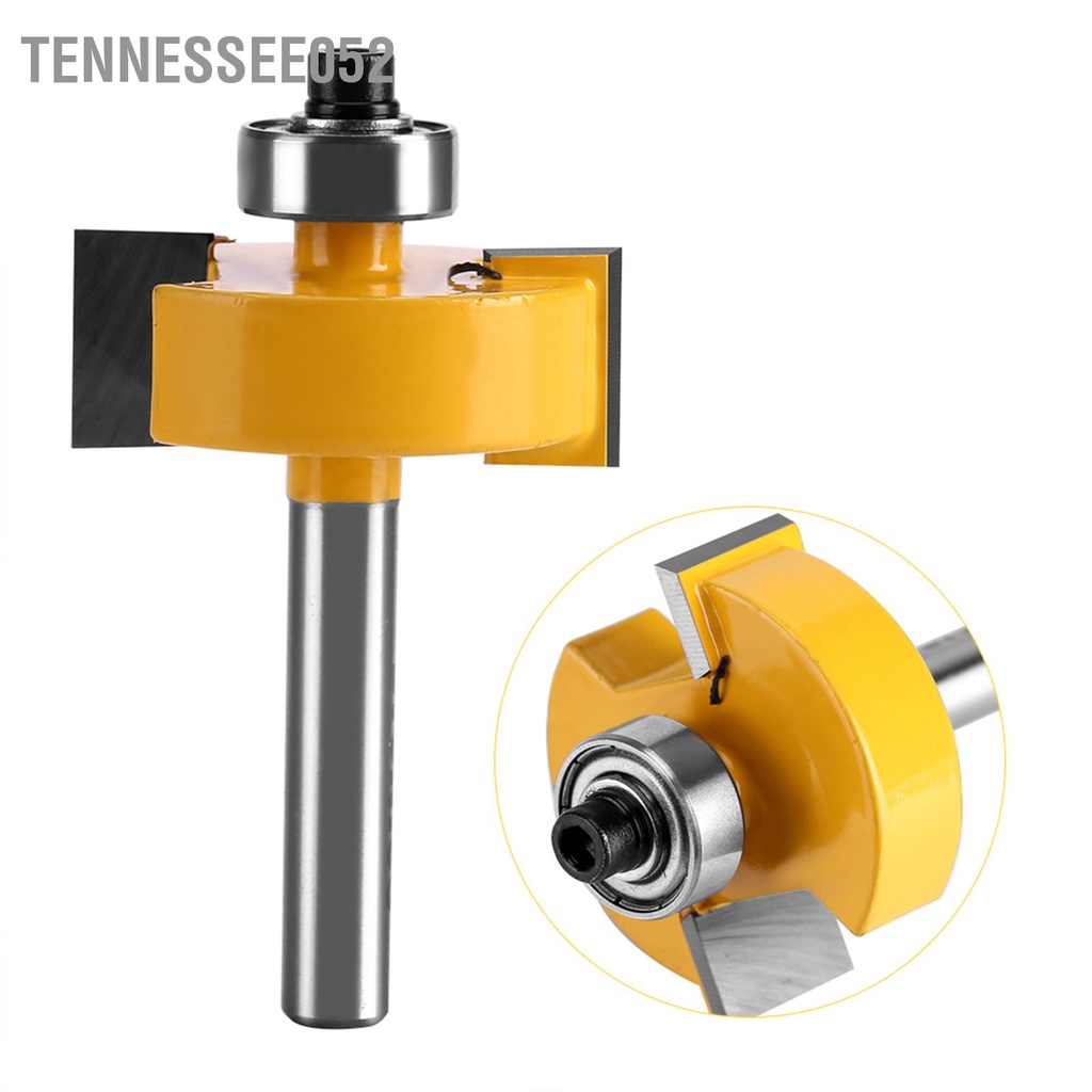 Tennessee052 1/2 &quot;H - 1/4&quot; Shank Bộ định tuyến Rabbet Bit với 7 vòng bi được đặt cho Ván ép ván dăm gỗ rắn
