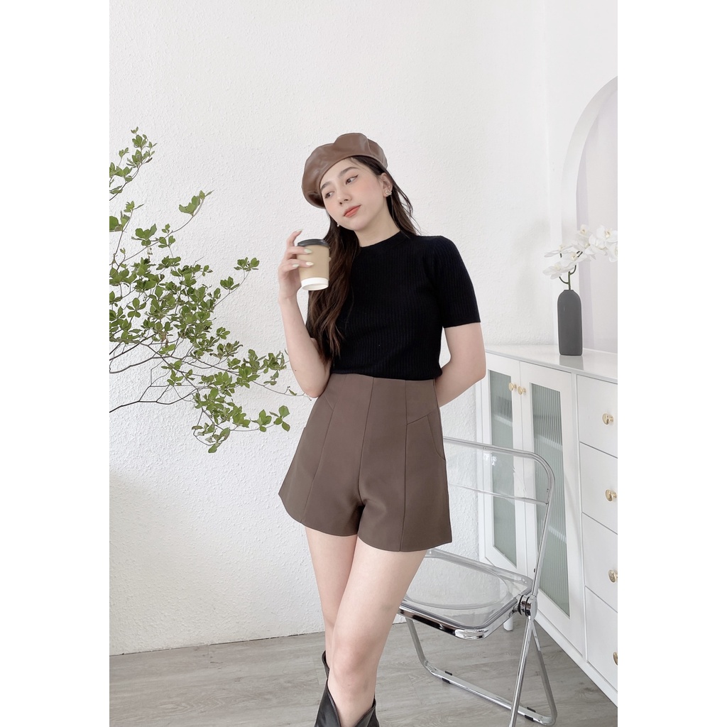 QUẦN SHORT CẠP CAO 2 TÚI HÔNG