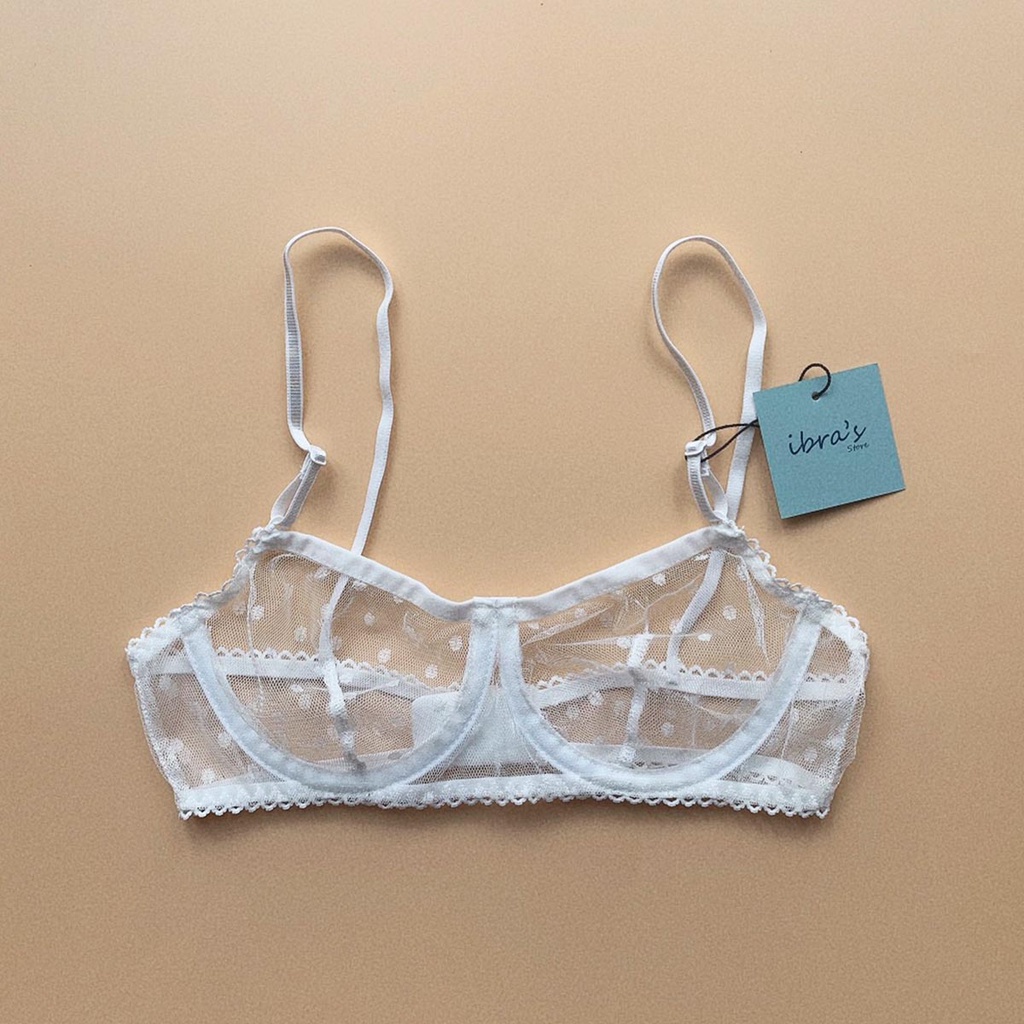 Áo ngực ren bi xuyên thấu sexy, Áo ngực mỏng quyến rũ, áo ngực ren IBRA'S STORE #a009