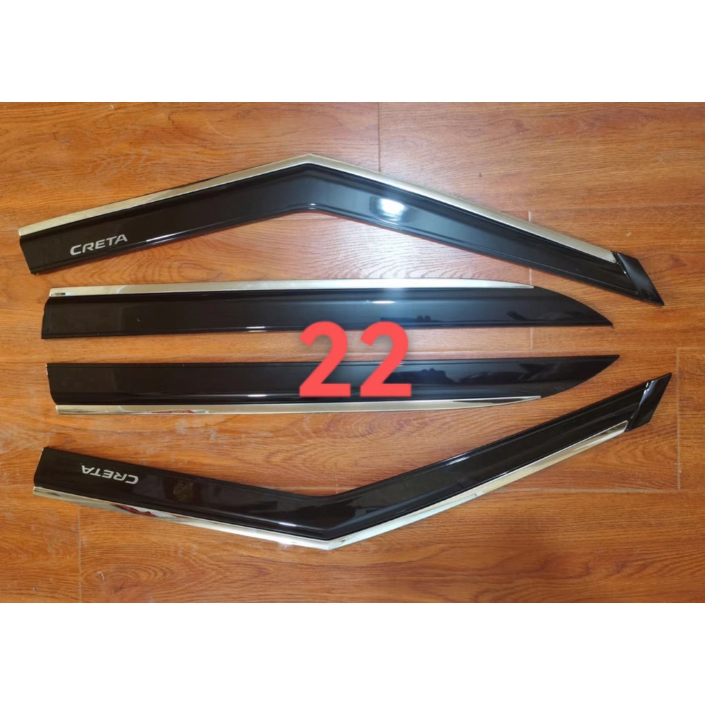 Vè Che Mưa Chỉ Inox Xe Huyndai Creta 2022-23 Cao Cấp