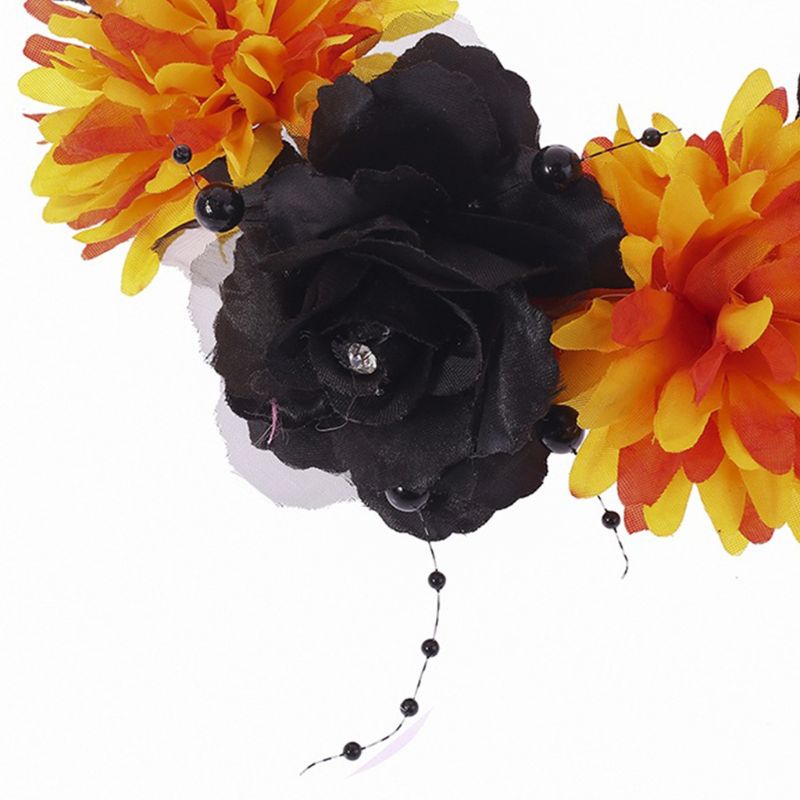 Flgo Băng Đô Đính Hạt Hình Hoa Nhiều Màu Hóa Trang Nhân Vật Trong Ngày Halloween