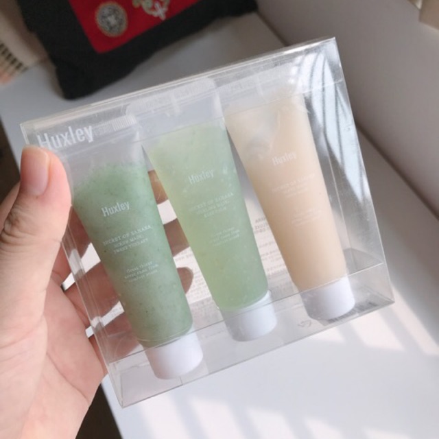 Set tẩy da chết + mặt nạ Huxley