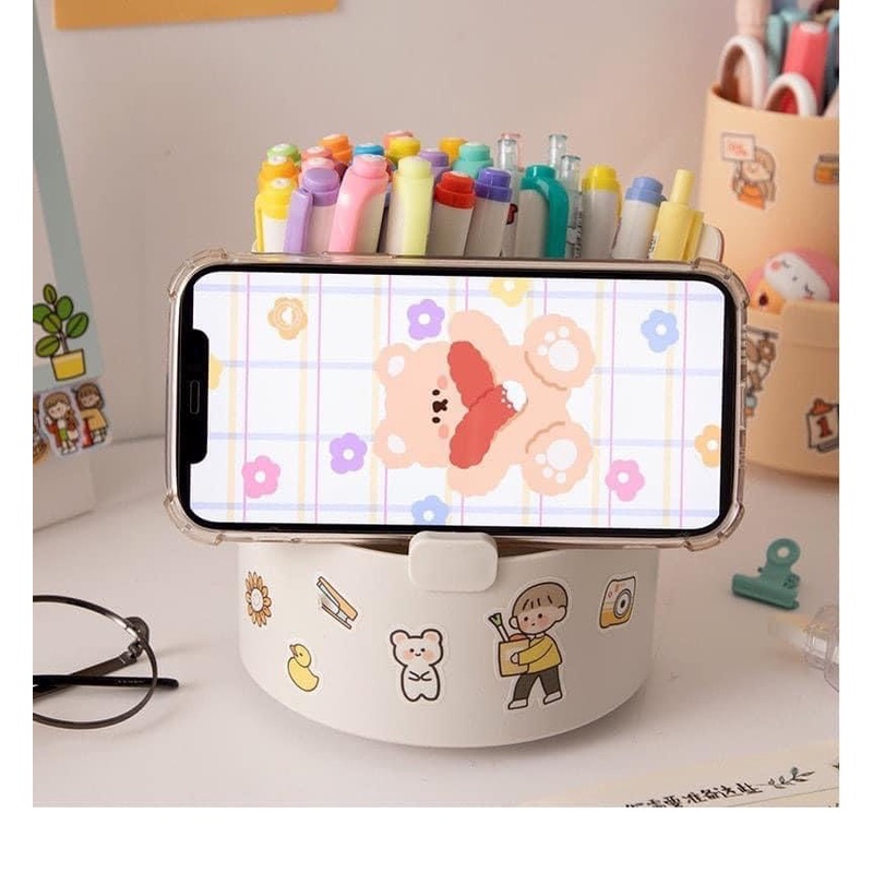 Ống cắm bút 3 ngăn tiện lợi
