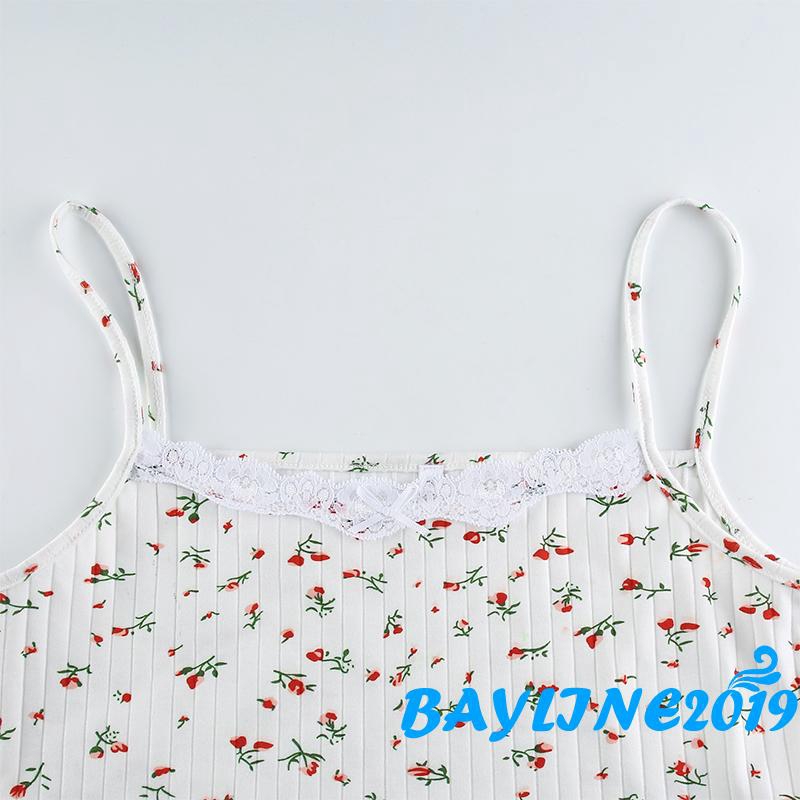 Áo Croptop Hai Dây Phối Ren Quyến Rũ Dành Cho Nữ