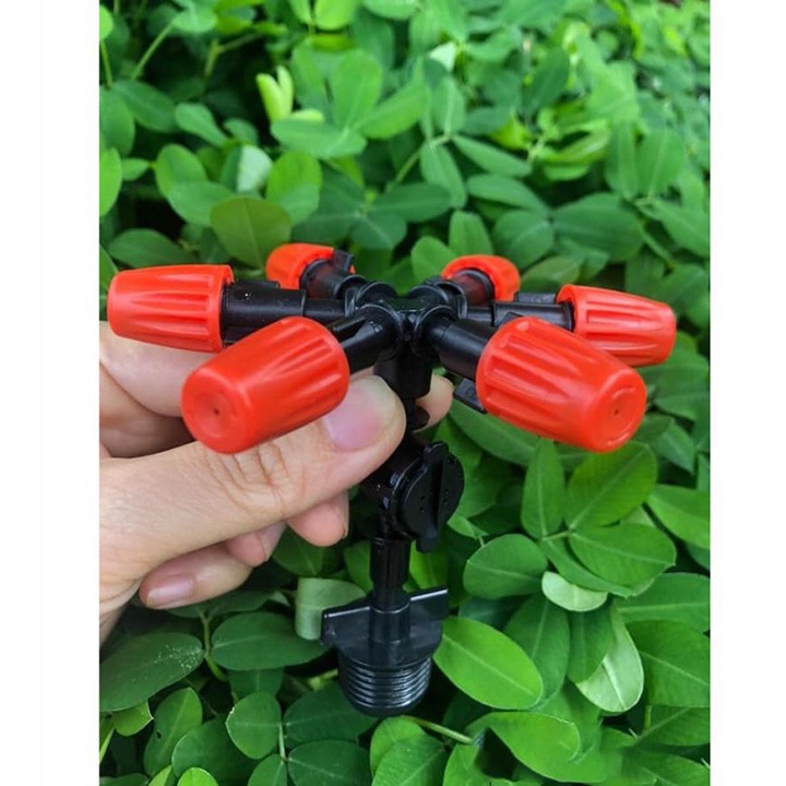 Bộ béc phun sương 6 hướng , đầu tưới phun sương tưới cây, tưới lan, làm mát....
