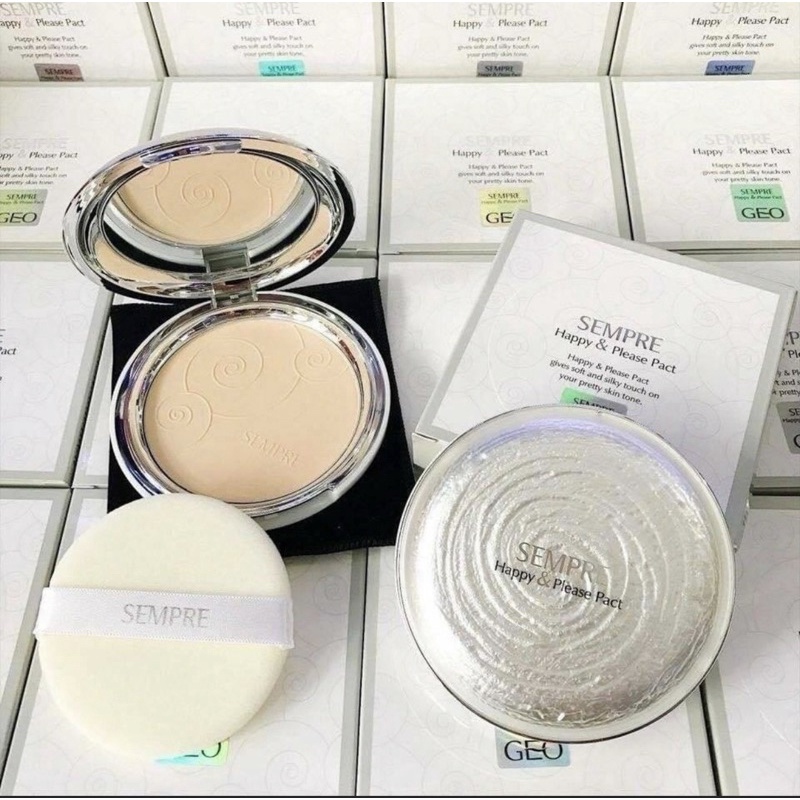 Phấn Phủ Trang Điểm Geo Vàng/ Geo Trắng Siêu Mịn