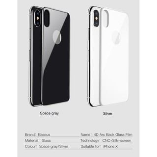 Kính cường lực 4D mặt lưng iPhone X hiệu Baseus