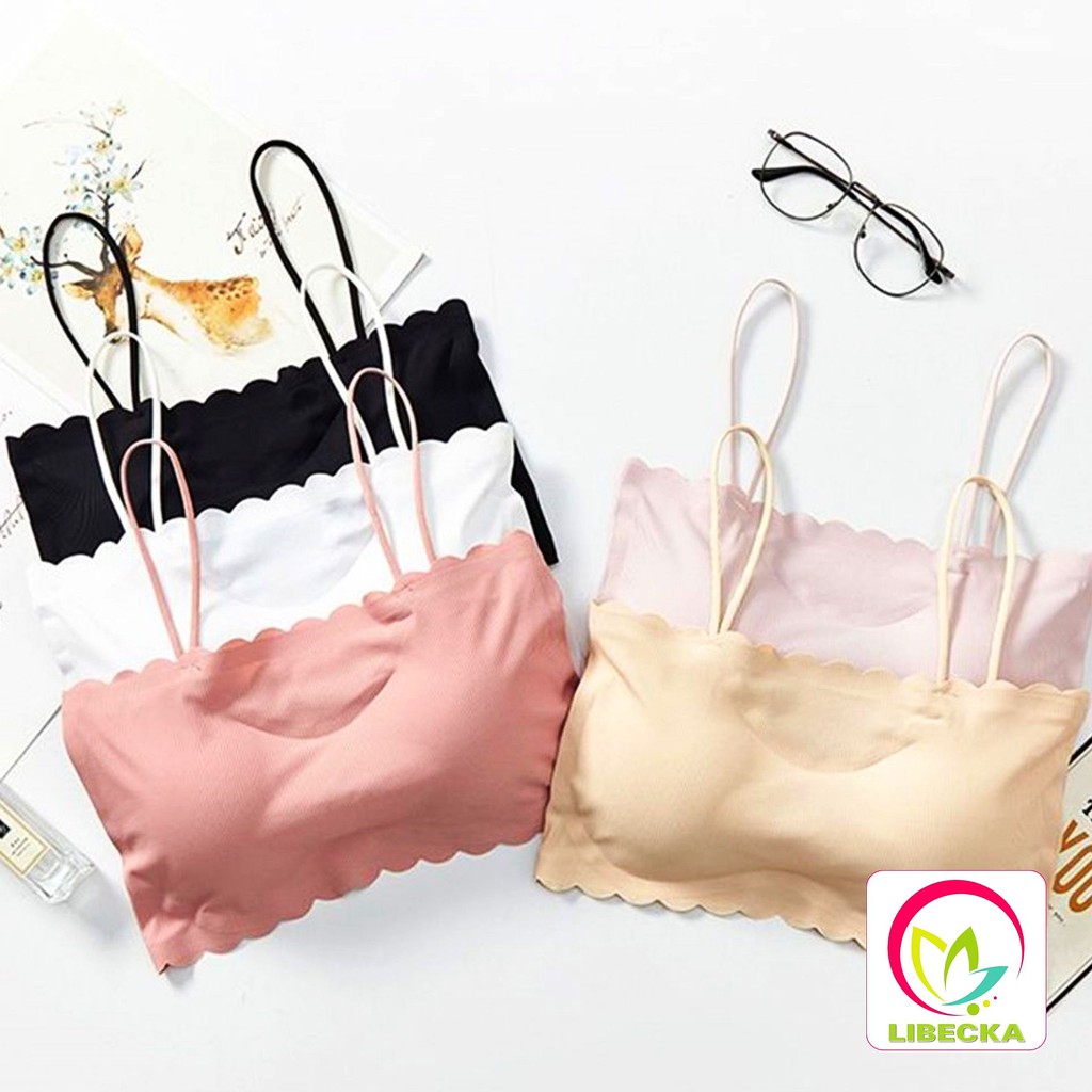 Áo Bra nữ quây hai dây cài sau gân tăm co giãn thông hơi thoáng mát nâng ngực Sexy gợi cảm xuất Hàn Quốc LIBECKA AL59