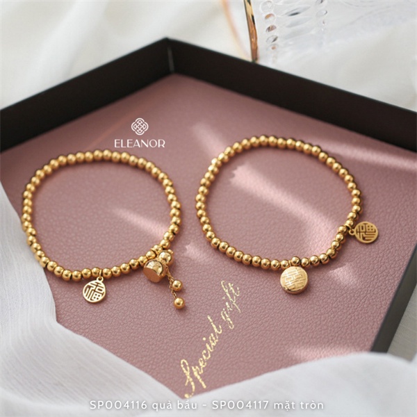 Vòng tay nữ tian Eleanor Accessories mặt hồ lô thiết kế hạt bi nhỏ phụ kiện trang sức 4116