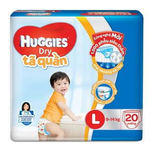 (Mẫu Co Giãn Đệm Mây)Bỉm Huggies Quần M22, L20, XL18, XXL16