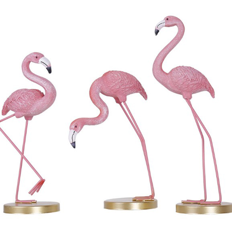 ✨Piqting Flamingo Birds Animal Statue Ornament Art Collectiable Figurine Miniatures Decor