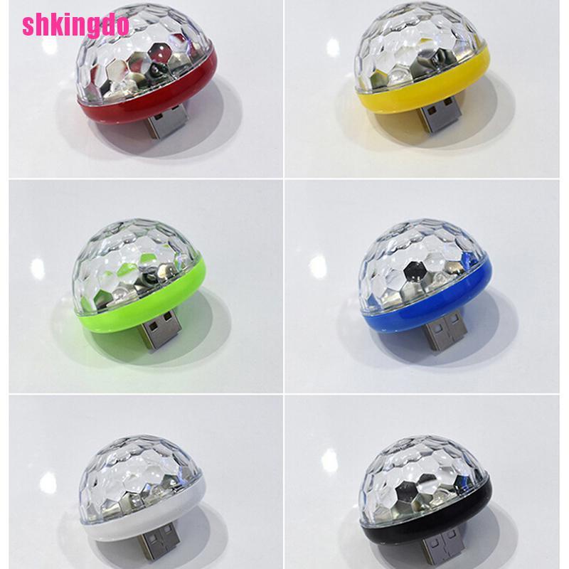 1 đèn LED USB RGB mini trang trí nội thất xe hơi