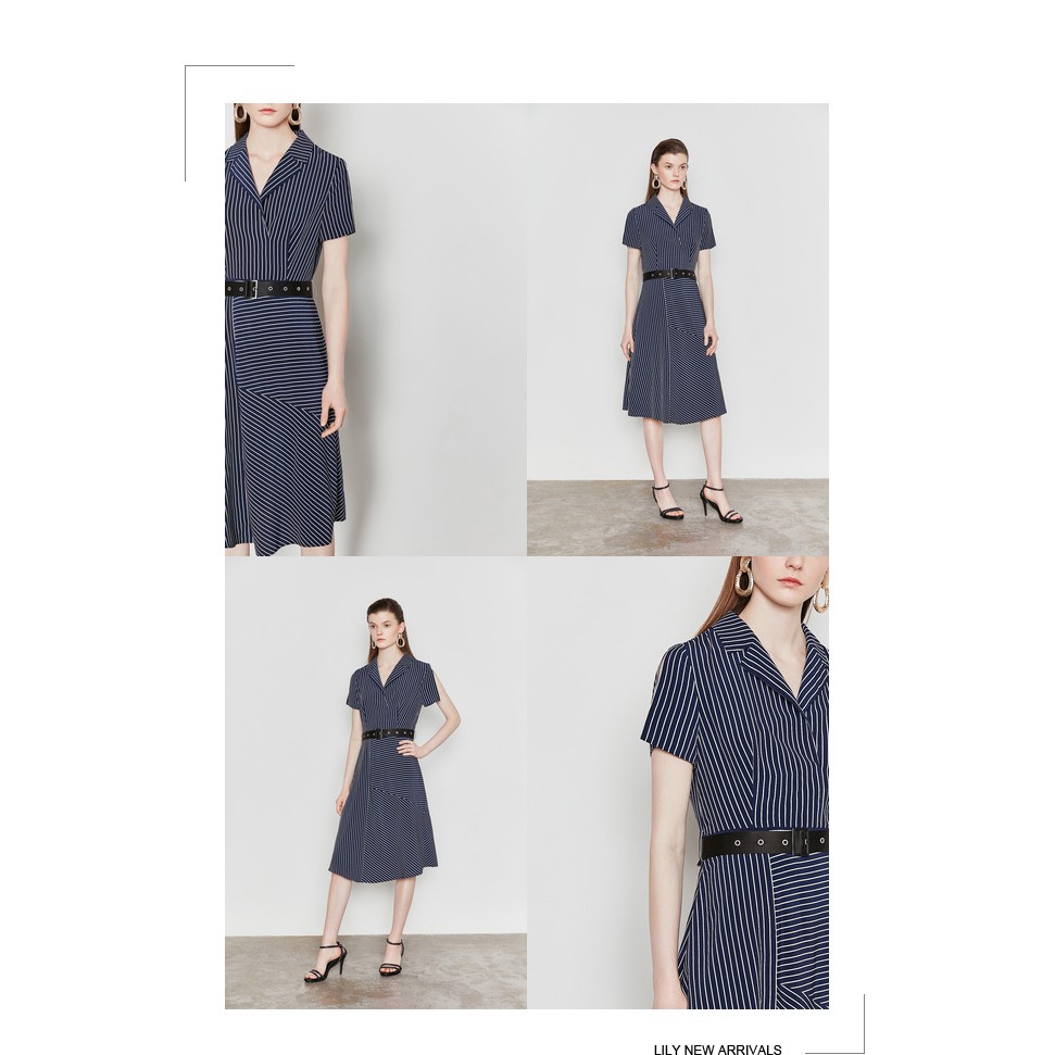 Đầm Lily kẻ sọc