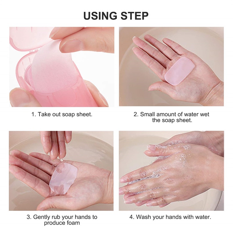Set 50 Giấy Xà Phòng Dùng Một Lần