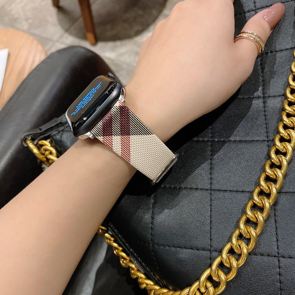 Dây Đeo Bằng Da Cho Đồng Hồ Thông Minh iwatch Series 7 6 SE 5 4 3 2 1 45mm 44mm 41mm 40mm 42mm 38mm