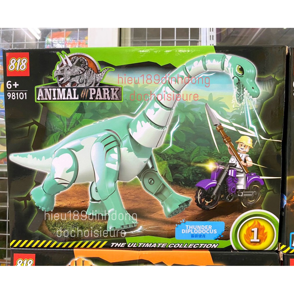 Lắp Ráp xếp hình non Jurassic World Dinosaur 98101 : khủng long bạo chúa cổ dài