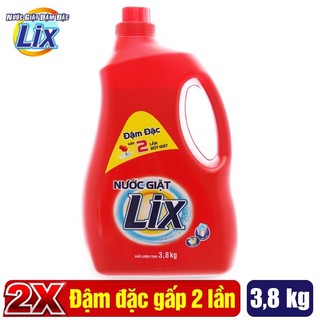 Nước giặt lix có 2 mầu đỏ và cam 3,8kg