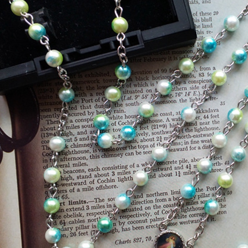 Vòng cổ Chuỗi Hạt 27 inch Có Mặt Thánh Giá Dành Cho Nam Nữ