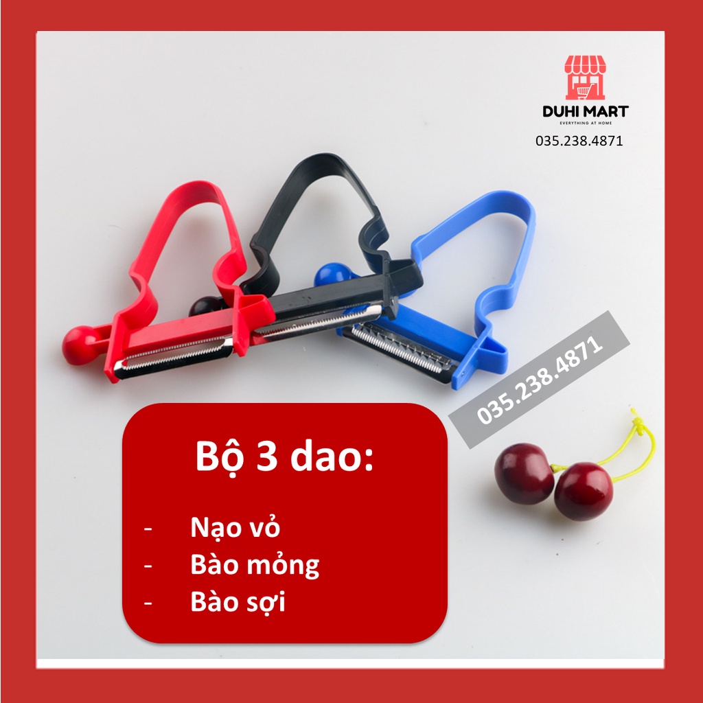 Bộ Dao Nạo Củ Quả, Dao Bào Sợi Đa Năng Song Long Cao Cấp 2899