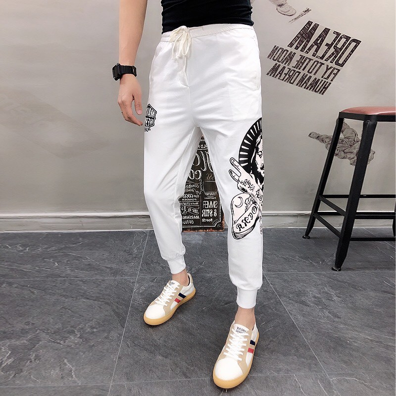 Quần jogger chất liệu vải thun da cá thể thao họa tiết hot trend full size xả kho toàn quốc