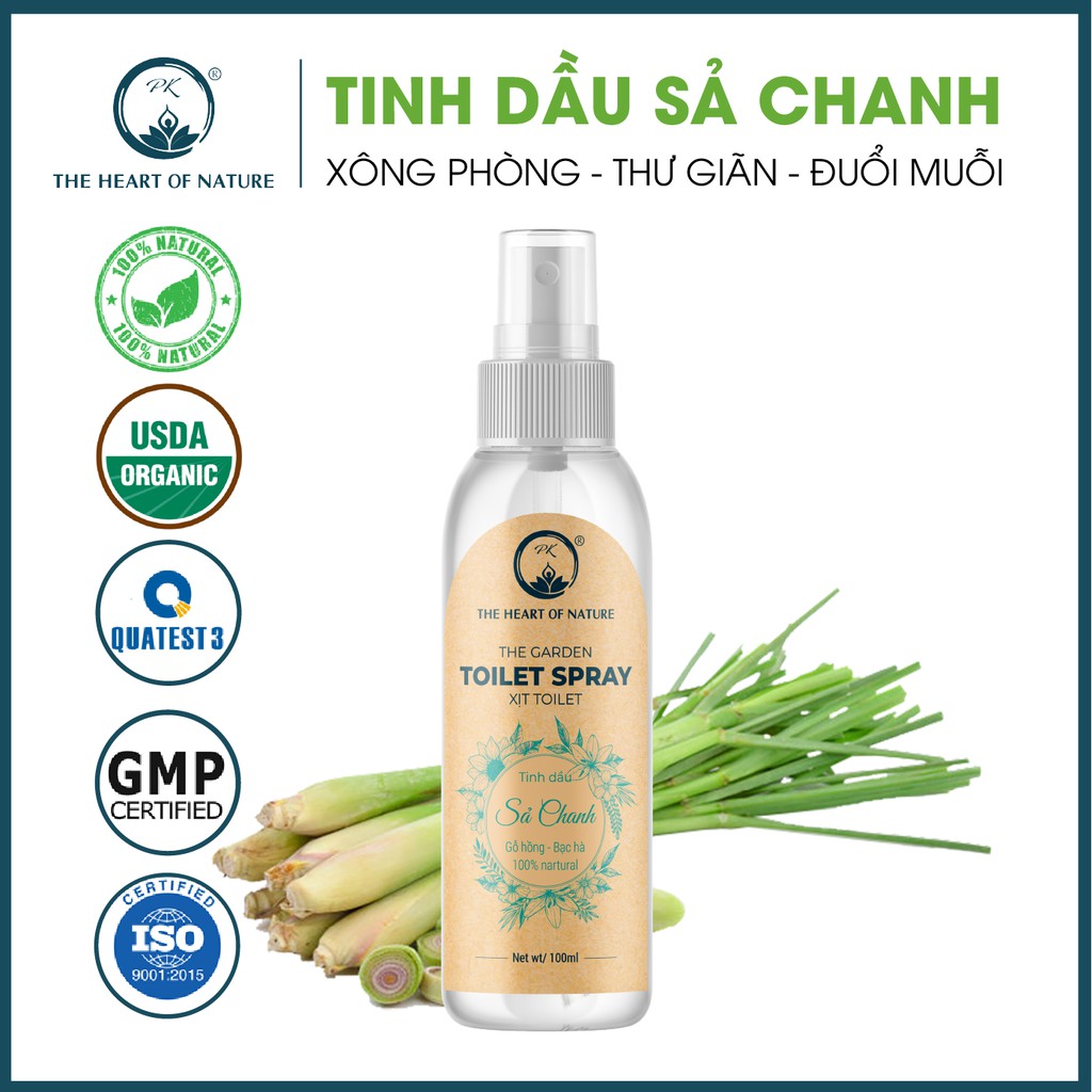 Xịt thơm phòng khử mùi tinh dầu thiên nhiên cao cấp PK 30ml/100ml - khử trùng, sạch vi khuẩn phòng ngủ, nhà vệ sinh,ô tô