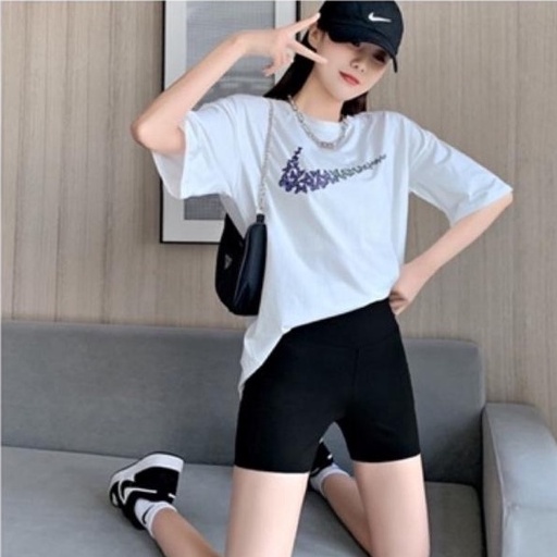 Quần Black Funoff Short Biker Short Dáng Ngắn Nữ Nâng Mông Mùa Hè Năng Động VIETCEN