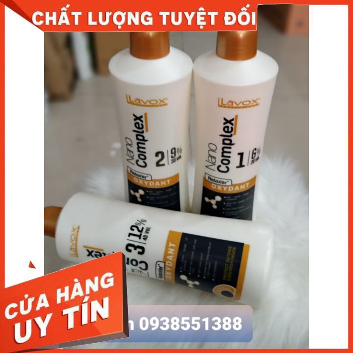 OXY TRỢ NHUỘM LAVOX NANO COMPLEX 1000 ml  6%-9%-12%  FREESHIP  siêu dưỡng collagen cao cấp thơm không ngứa rát da đầu.