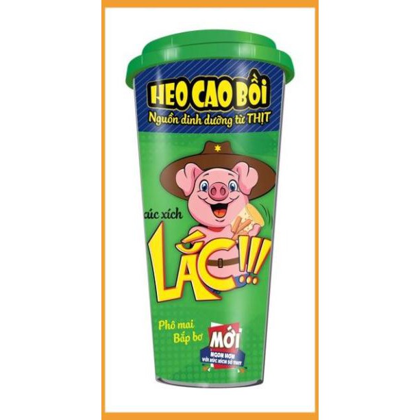 xúc xích lắc hộp 3c+1 Xúc xích lắc heo cao bồi 60g