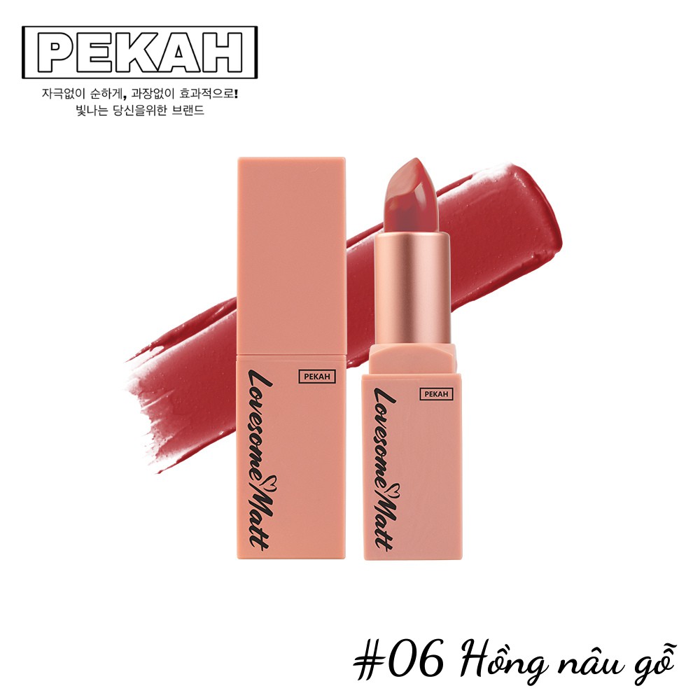 Son Thỏi Dưỡng Lâu Trôi PEKAH Lovesome Matt Lipstick 3.3g