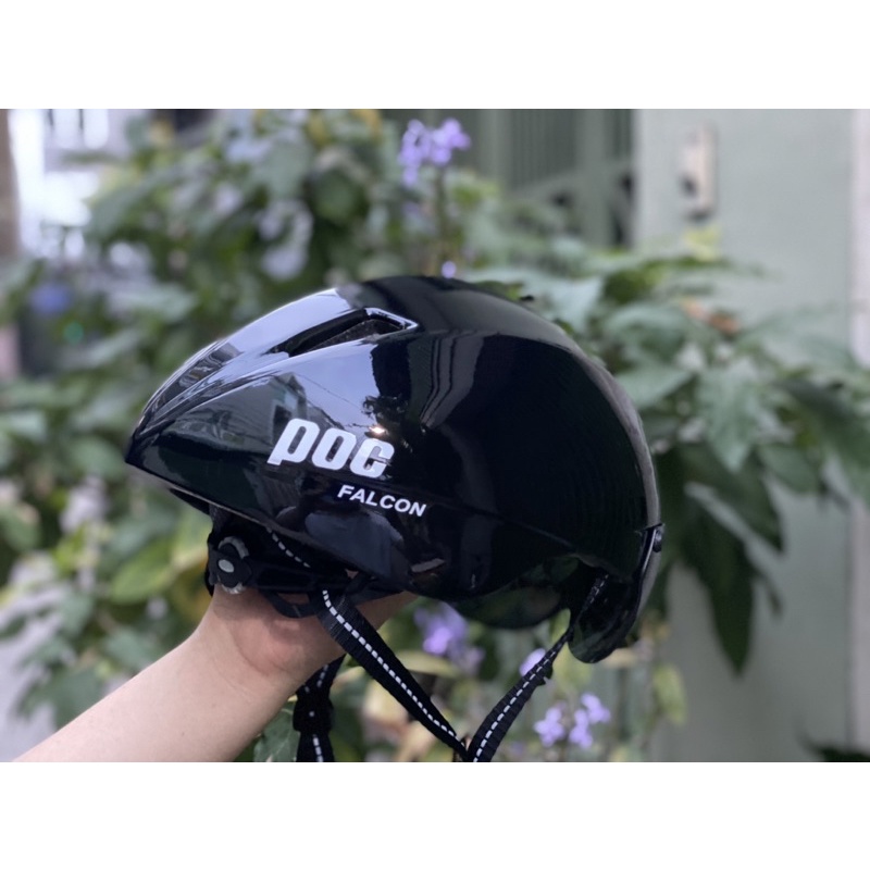 Nón thể thao POC FALCON ĐEN BÓNG cao cấp + tặng túi đựng POC