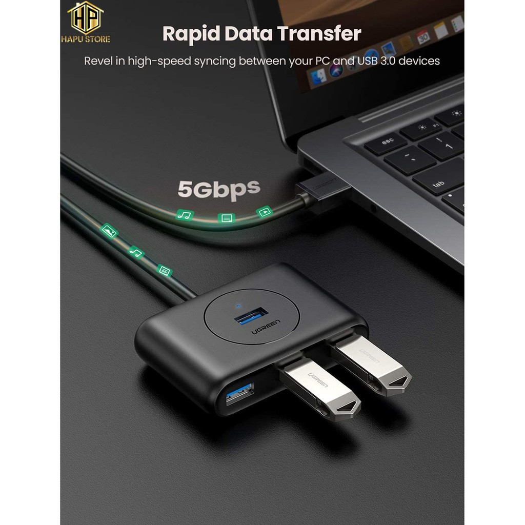 Bộ chia 4 cổng USB 3.0 Ugreen 20291 dài 1m chính hãng - Hapustore | BigBuy360 - bigbuy360.vn