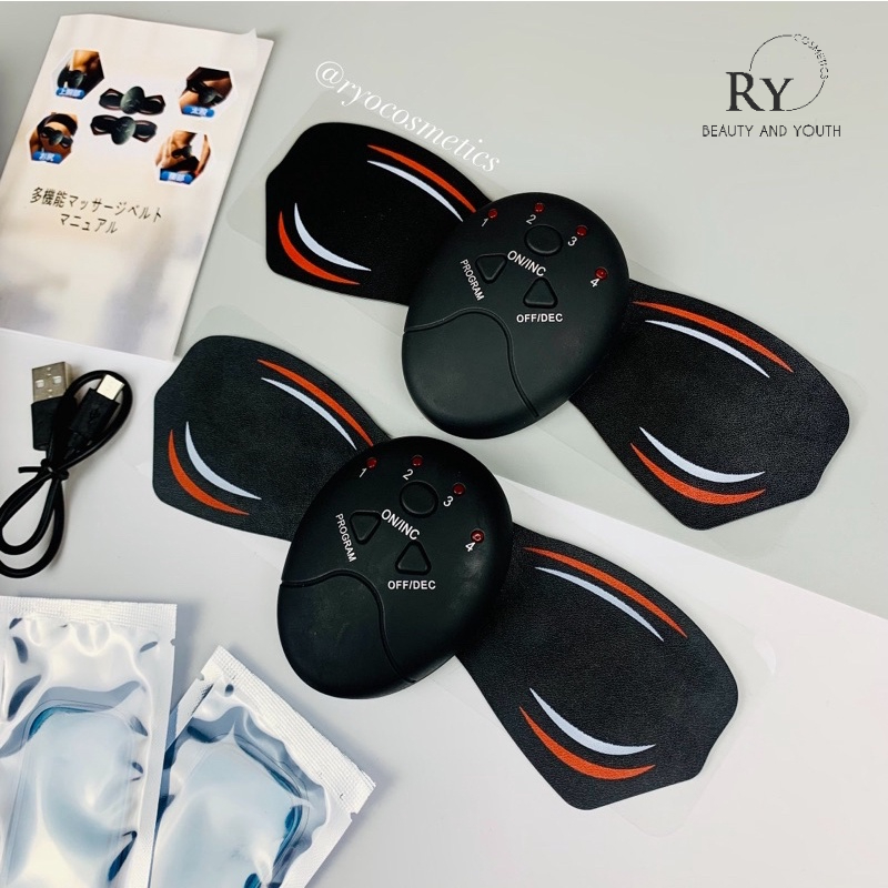 Set 2 Đai Rung Massage Đa Năng EMS Muscle Pack Mini JBH Nhật Bản