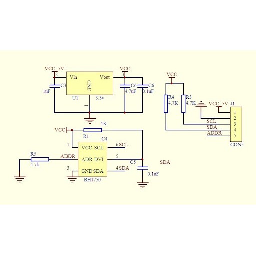 Module Cảm Biến Cường Độ Sáng GY-302 BH1750 (lux)