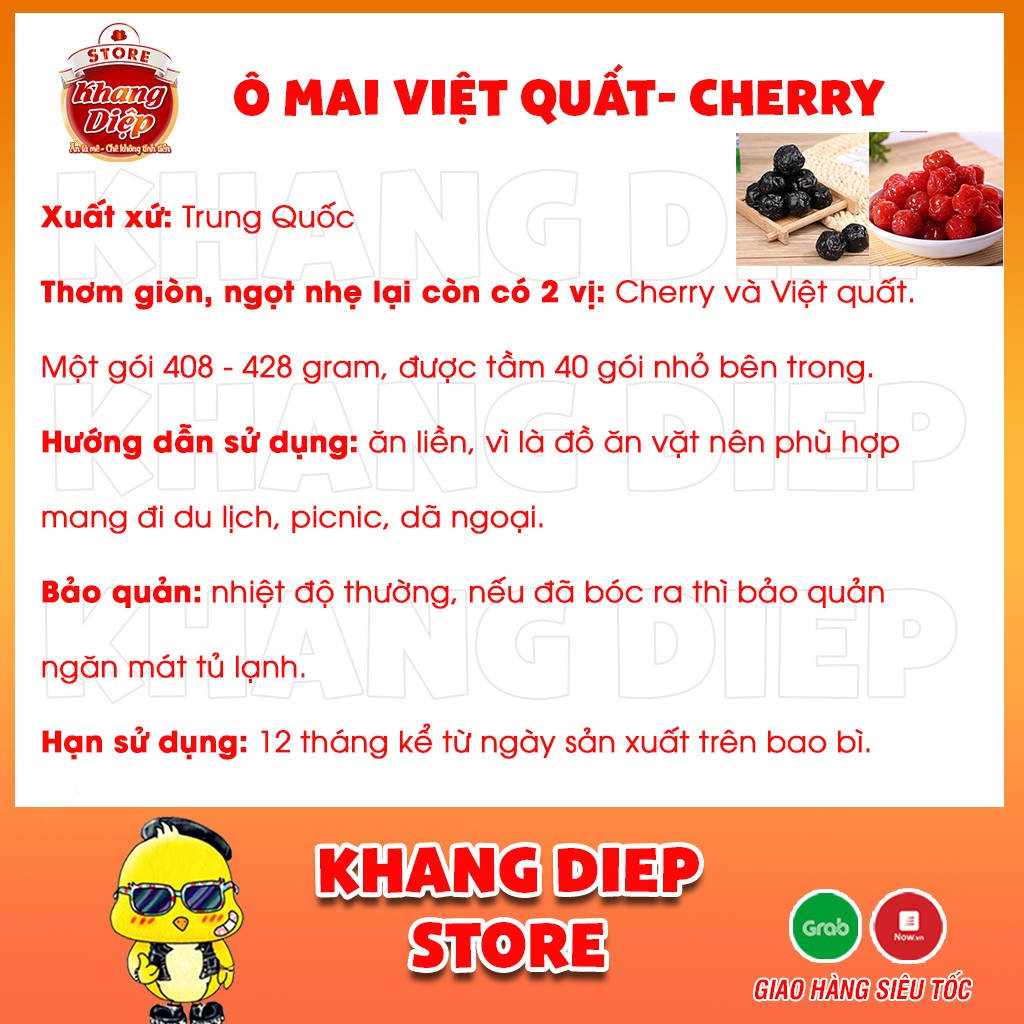 Ô mai Việt Quất/ Chery Gói 428g