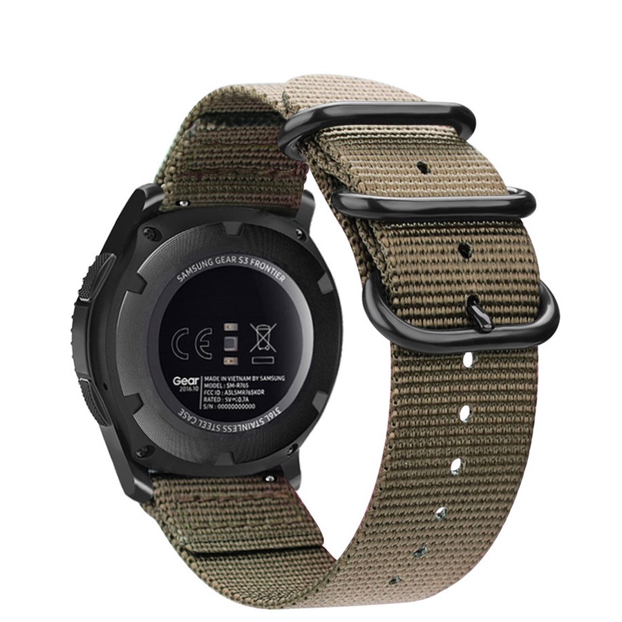 Dây Đeo Nylon 18mm 20mm 22mm Cho Đồng Hồ Samsung Galaxy Watch Active 2 40 44mm 42mm Gear S3 Nato GT2 GT3 pro / amazfit bip u/ gts 2 mini