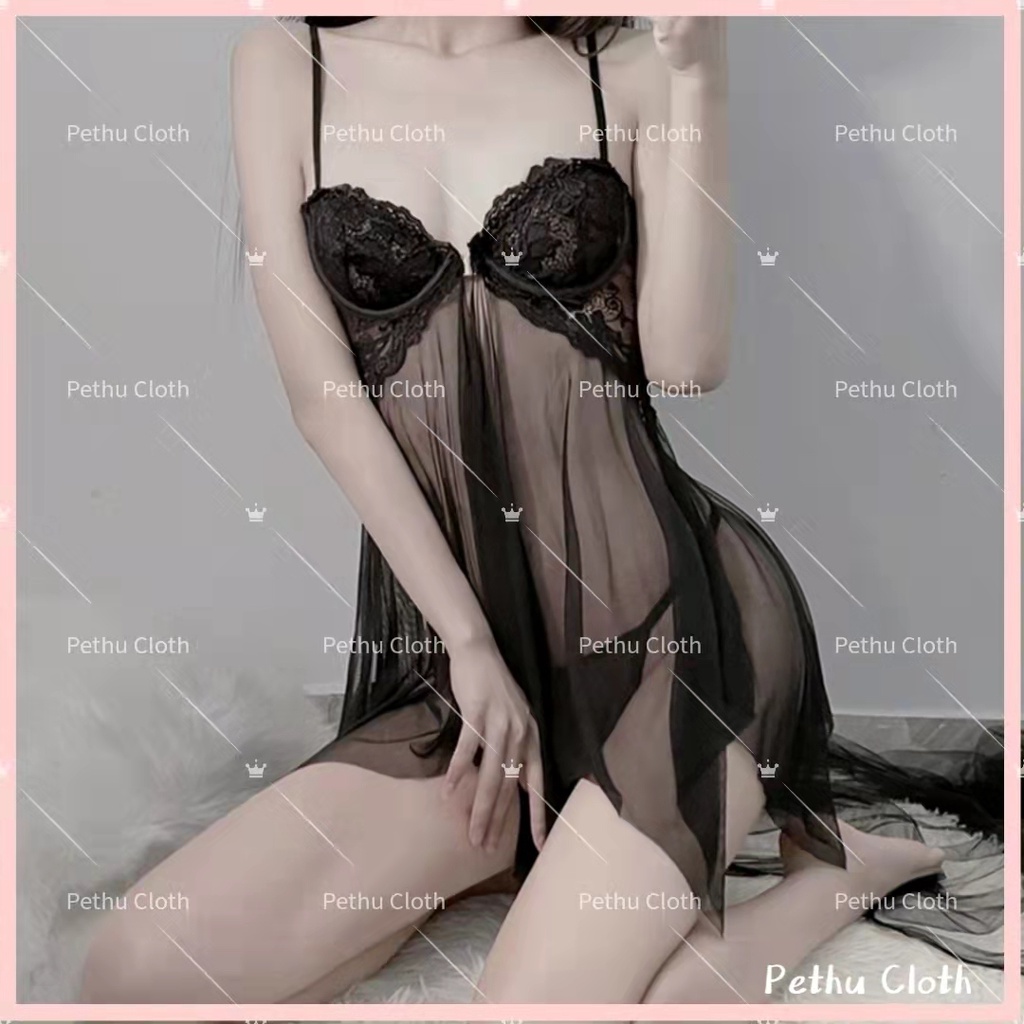 （Q1,HCM)  có quần lótĐồ lót sexy nữxuyên thấu ren mỏng có kèm quần chip lọt khe -40-65kg--010