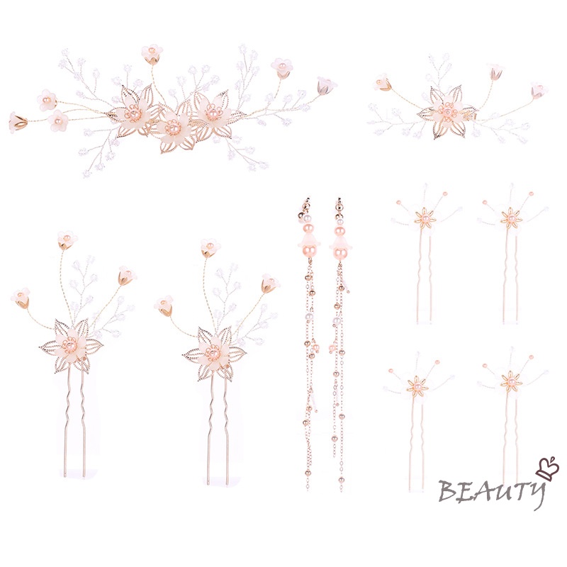 Kẹp Tóc Hoa Đính Ngọc Trai Cho Cô Dâu