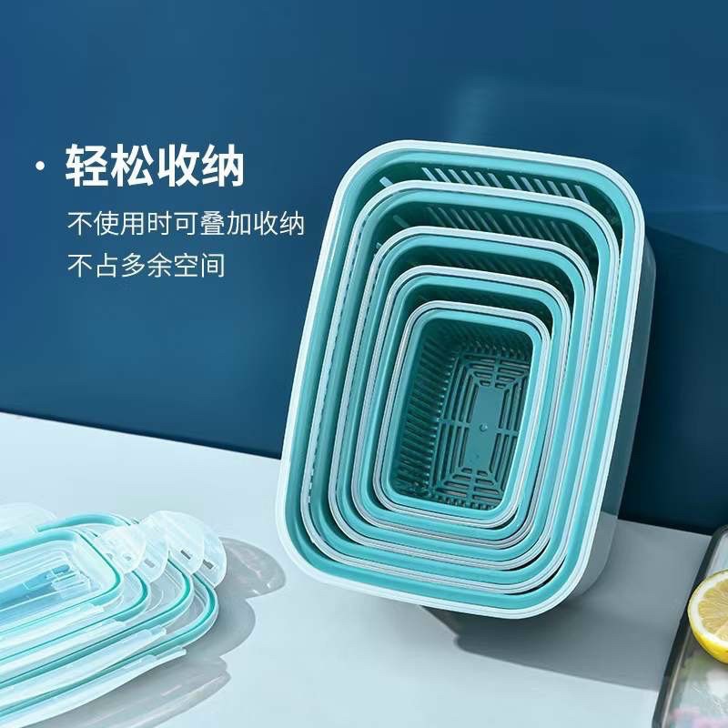 SÉT 5 HỘP ĐỰNG ĐỒ TỦ LẠNH ĐA NĂNG 2 LỚP CAO CẤP CÓ NẮP ĐẠY ĐỰNG THỰC PHẨM