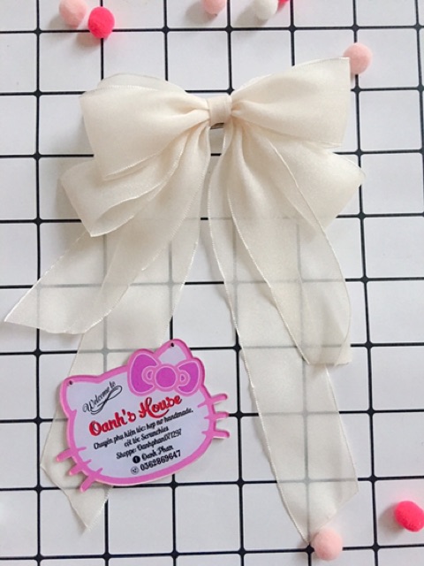 Kẹp nơ voan cao cấp