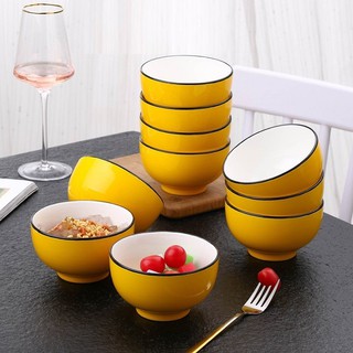 bộ 6 chén sứ vàng - chén sứ vàng