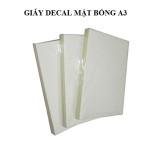 Giấy decal mặt bóng A3